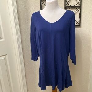Like New Denim & Co 3/4 Sleeve Tunic Top